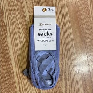 GAIAM Lavender & Gray Yoga-Barre Socks - 2 Pack